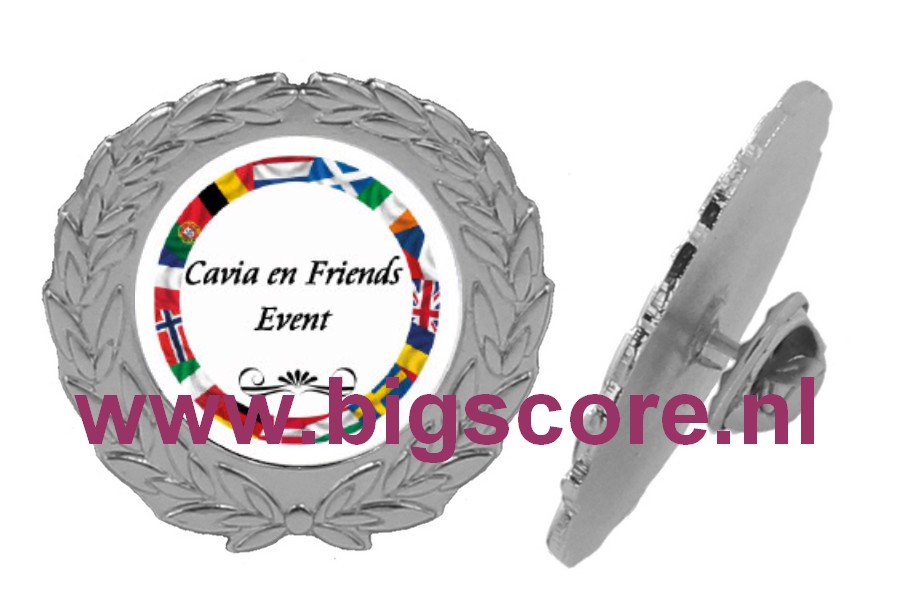 Carnaval M-01 Pin Metalen in Goud of Zilver inclusief FC logo